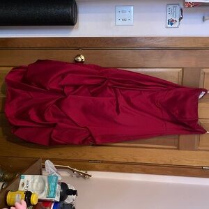 David's Bridal Elegant Crimson Dress